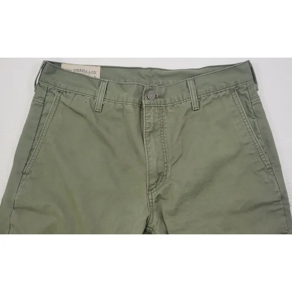 F8) Levi’s Strauss & Co. Men Olive Green Khaki Jeans Cotton 33x30